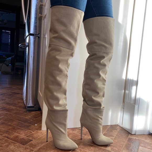 yeezy tubular thigh high boots